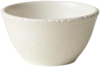 Irregular Edge Ceramic Soup Bowl White Porcelain Relief Instant Noodle Rice