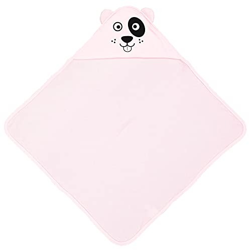 Image of Aiden's Corner Cute Adorable Baby Animal Puppy Dog Hooded Bath Towels with Ears (Pink)