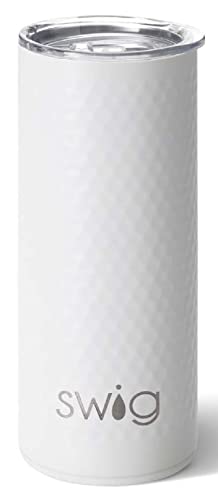 Swig Life 20oz Triple Insulated Stainless Steel Tumbler with Spill-Resistant Lid, Dishwasher Safe, Double Wall, and Vacuum Sealed Coffee Tumbler in Golf Partee Print with Golf Ball Textured Frame