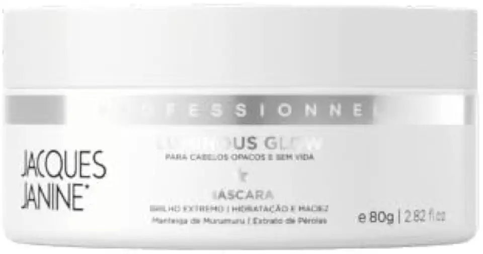 Máscara Capilar Luminous Glow 80g – Hidratação Profunda, Brilho Intenso, Antifrizz, Nutrição com Murumuru, Monoi e Pérolas para Todos os Tipos de Cabelo