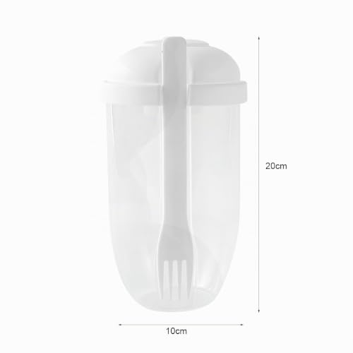 Miniatura 2 de Cheuryae 2 Vasos Para Ensalado, Caja Portátil Para Ensalado, Vasos Con Tenedor Y Recipiente Para Aderezos, Recipientes Reutilizables Para Ensaladas De Verduras Y Frutas
