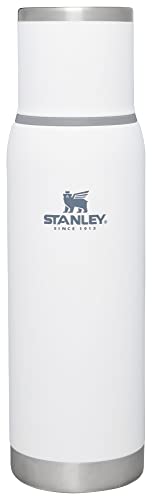 Stanley Adventure-To-Go Vacuum Bottle 1.1 qt | Wide Mouth with Leakproof Cup Lid | Keep Drinks Hot or Cold | Packable for Travel | Insulated Stainless Steel Thermal Bottle | BPA-Free | Polar