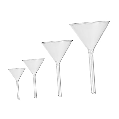 MOLUCKFU 4pcs Funnel Water Bottle Filter Old Fashioned Chemistry Lab Equipment Multipurpose Tool Labs Filtration Filter Scientific Multitools Liquid Labs Tool Strainer Labs Equipment Glass