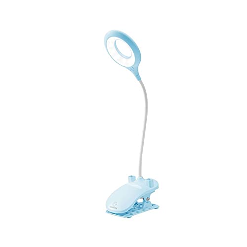 ZLZYPLE Lámpara de mesa LED táctil regulable Flexo lámpara de escritorio con abrazadera, soporte para bolígrafo de teléfono, lámpara de lectura recargable por USB, junto a la luz, protección ocular,