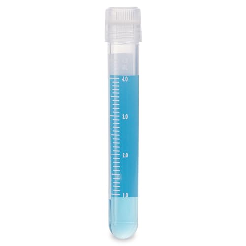 Vial cryogénique Globe Scientific 5ml avec bouchon à vis rattaché stérile