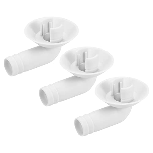 sourcing map Air Conditioner Drain Hose Connector 19mm Tube Elbow Fitting Replacement Part Accessories for Mini-Split Window AC, Beige Pack of 3