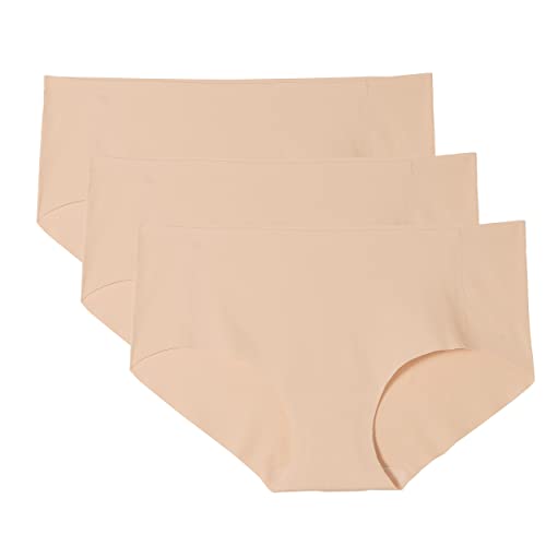 WANDER Womens Seamless Underwear 3-Pack Pure Invisible Breathable Brief Ladies Stretch Hipster Panties