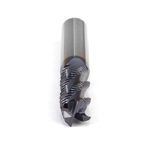 Image of Roughing End Mill JESTUOUS Carbide Square Nose 4 Flute Fine Tooth Bit 1 /2 inch Shank Dia. 1-1 /4 inch Flute Length for Milling Metal Steels,1 Piece