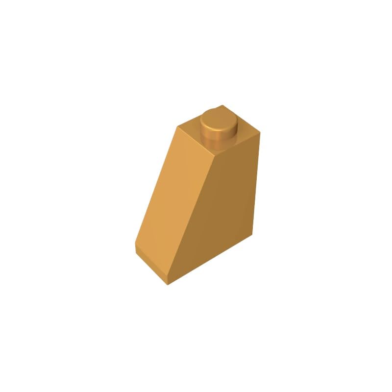 Gobricks 60481 Slope Brick 2x1x2 65° Sloped Brick 50 Pieces GDS-618 Compatible with Lego Building Blocks Color:Pearl Gold
