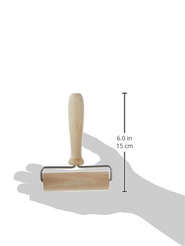 R&M International Pastry and Fondant 6" Wood Roller - Thumbnail 4