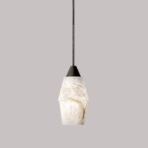 Lampe suspendue au plafond en pierre blanche anti-éblouissement pour chambre