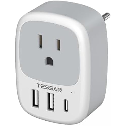 TESSAN European Travel Plug Adapter, Type C Plug
