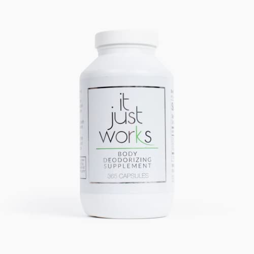 It Just Works All Natural Full Body Deodorizing Supplement for Underarms and Private Parts | Vegan & Organic Deodorant That Works from The Inside Out (365 Count)