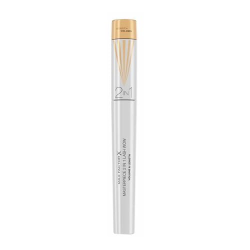 Max Factor Masterpiece - Máscara de pestañas 2 en 1 Lash Wow volumen y longitud, 7 ml, color negro