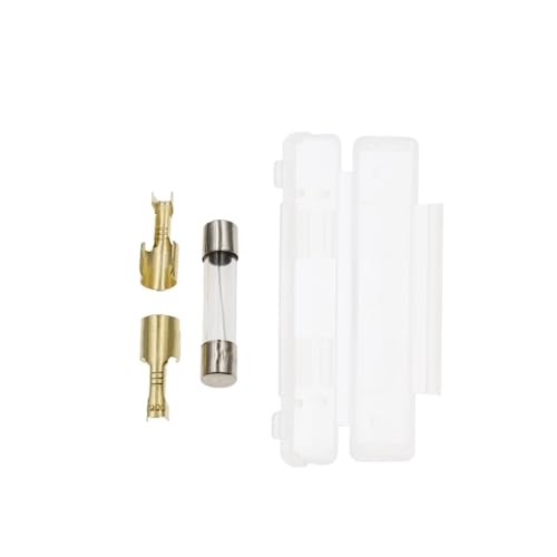 Porte-fusible en verre 6x30mm blanc type coque d'arachide pour protection électrique - 10 pièces