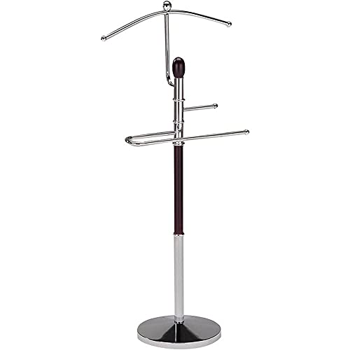 Pilaster-Designs-Modern-Franky-Suit-Tie-Valet-Stand-Clothing-Rack-Chrome-Metal-Walnut-Wood