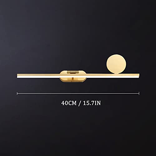 Lampe miroir anti-ombre pour salle de bain applique laiton orientable 3 modes