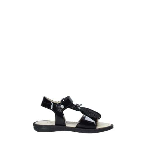 Sandale velcro bébé Naturino noir avec semelle souple antidérapante