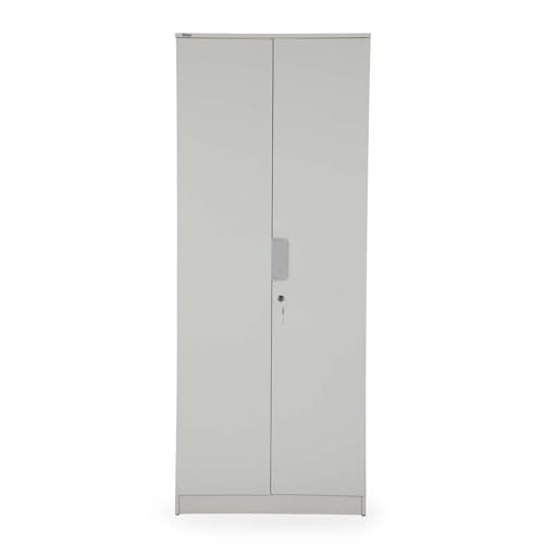 Image of Nilkamal Joyce 2 Door Wooden Wardrobe for Bedroom | Almirah with 3 Shelves & 1 Hanging Rod| Clothes Cupboard | Engineered Wood | Frosty White
