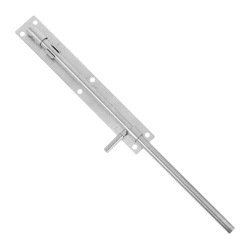 Lurrose Pestillo para Puerta de Acero Inoxidable Engrosado de 16 Pulgadas Cerrojo de Caña Alargado, Cerradura Corredera para Portones de Madera y Puertas Francesas, Fijación al Suelo