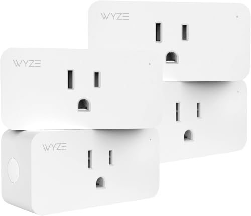 Image of Wyze Plug, 2.4GHz WiFi Smart Plug, Compatible with Alexa, Google Assistant, IFTTT, No Hub Required, Four-Pack, White (Pack of 6)