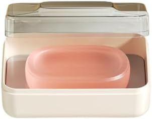 Bathroom Soap Dishes Holder Box with Super Suction Portable Container for Accessories image 4