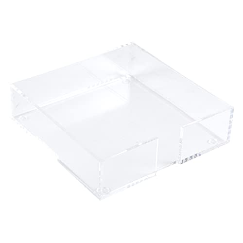Image of Santa Barbara Design Square Acrylic Notepaper Holder with 125 Sheets Heavyweight Paper, 6.5 inch, Mental Note