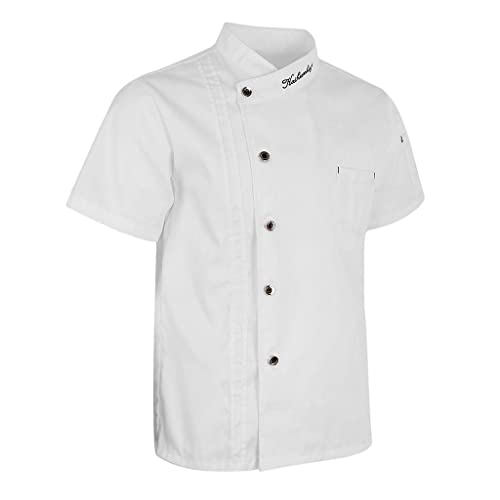 Veste de restauration blanche résistante manches courtes tenue cuisine taille M