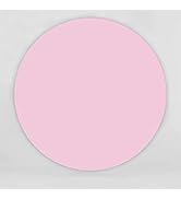 Allenjoy 7.2 FT Pink Round Backdrop Cover Fabric Pure Solid Color Pastel Pink Circle Overlay Baby...