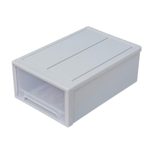 VALICLUD Caja Transparente Apilable de Plástico Tapa para Almacenamiento de Zapatos y Ropa, Organizador Ligero para Armarios y Espacio Doméstico, Tamaño 31X22X12 CM
