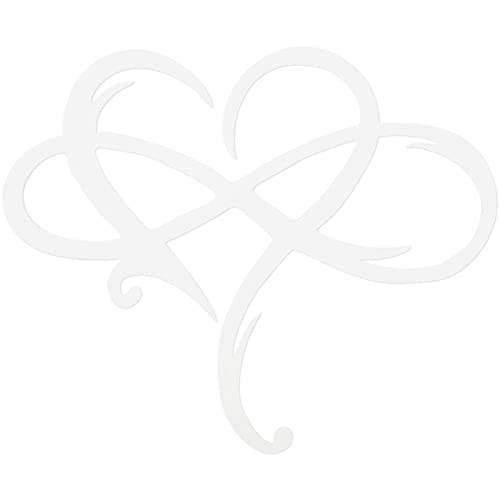 Infinity Heart Metal Wall Decor, Unique Infinity Heart Wall Decor Love Sign Plaque Steel Art Geometric Wall Decor Set Cut Out for Living Room, Bedroom, Indoor and Outdoor (white)13.8×11.5 inch) - Image 7