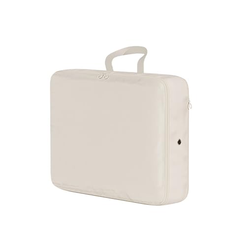 VONCYKI 2 contenitori a compressione per armadio, cassetti, piumini, pieghevoli, valigie, organizer da viaggio compressi (beige, 40 x 30 x 12)