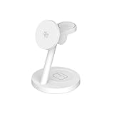 JoyGeek QI2.2 25 W Ladegerät für MagSafe, 4-in-1 kabellose Ladestation kompatibel mit iPhone 17 16 Pro Max, 180° drehbar für Apple und Samsung Watch, mit 45 W PD Netzteil