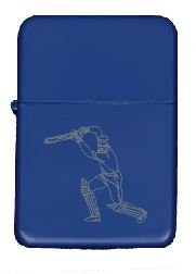 BLUE CRICKET 15 PERSONALISED ENGRAVED STAR PETROL LIGHTER ENGRAVED FREE OF CHARGE