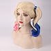 Generic Wavy Curly Cosplay Wigs with Long Ponytail and Cap - Pink / Blue