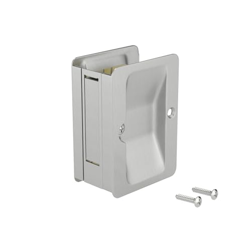 Image of Richelieu | Onward Passage Pocket Door Pull, Rectangular, Brushed Nickel