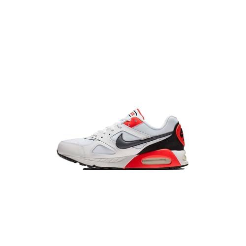 Nike Men's Nike Air Max Ivo Men's Trainers, White, Dark Grey, Habanero red, 10 US