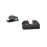 Sig Sauer X-RAY3 Enhanced Visibility 3-Dot Tritium Square Notch Day/Night Pistol Sights | High-Contrast Green #6 Front Sight & Blacked-Out #6 Rear Sight, Compatible Pistols