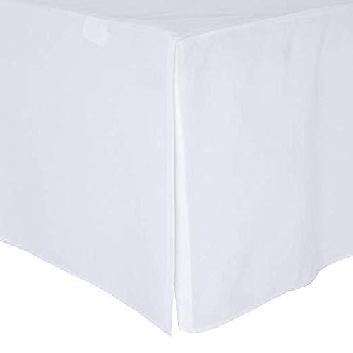 Image of Cottington Lane Crib Bed Skirt Pleated Crib Skirt Dust Ruffle, 100% Natural Cotton, Nursery Crib Toddler Bedding Skirts for Baby Boys or Girls, 14 inch Soft Crib Dust Ruffle Drop Crib Skirt-White