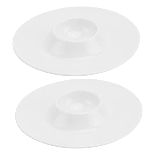 GLEAVI Hotel Home Egg Cups Porcelain Egg Holders Dishwasher Safe of 2 Soft Hard-boiled