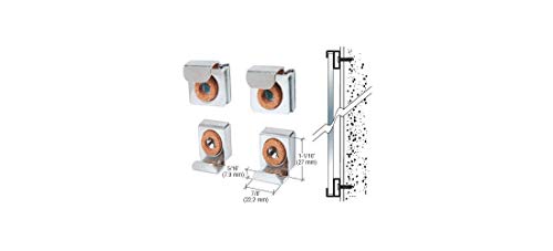 Image of CRL 50655B Nickel Plated E-Z Mount Mirror Clips - Bulk Package of 50 Sets