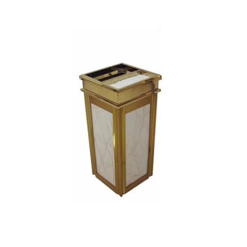 DFEDHF Garbage Cans Marble Garbage Cans Stainless Steel Lobby Hotel with Ashtray Floor Elevator Commercial Smoking Fruit Bins Outside Trash Bin(K-One Size)