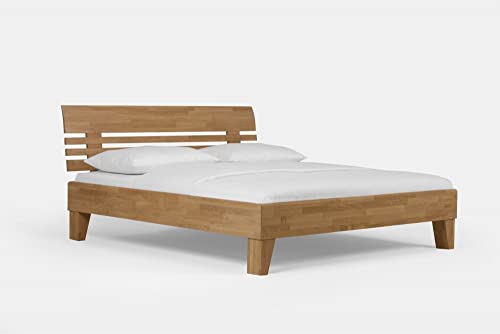 Beauty.Scouts Massivholzbett Maen II Kopfteil Bett Wildeiche Honig geölt verschied. Größen DICO Schlafzimmer Doppelbett Einzelbett Bettgestell Holzbett robust Größe 180 x 210 cm – Bild 3