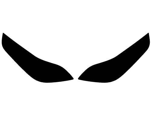 Rvinyl Headlight Tint Covers Compatible with Maserati Ghibli 2014-2023 - Smoke
