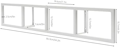 Kitap Düzenleyici 2 Parça 34 İnç CD Saklama Rafı DVD Duvara Monte Medya Depolama Rafı Video Oyun Depolama Rafı Yüzer Raflar BL - Görsel 5