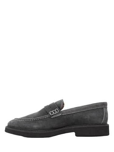 Mocassins gris Docksteps daim souple semelle flexible DSM456100 - 2