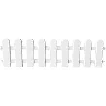 4pcs Garden Picket Fence 50x13cm Plastic Garden Fence, Kindergarten Flower Garden Vegetable White Decor