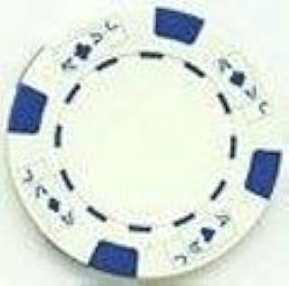 Ace Jack Poker Chips, White, Clay, 11.5 Grams, Set of 25