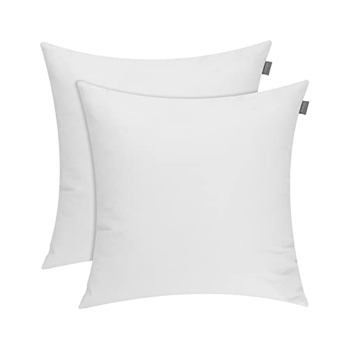 16 Pack White Sublimation Pillow Covers – 16x16 Inch Soft Blank Pillowcases With Zippers For DIY Heat Transfer