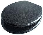 Black Glitter Resin Toilet Seat